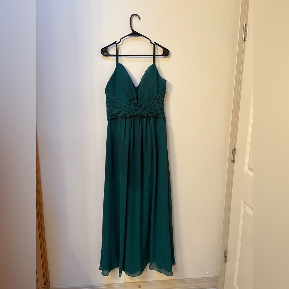Mori Lee Teal Maxi Dress